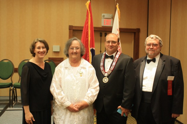 After the Installation Ceremony , pictured left to right is, Sherra Kinder, Deputy Grand Master; Karen Hamilton, Rebekah Assembly President; Lonnie Jones, Grand Master & Roy Climer, Grand Warden.
