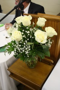 White Roses, chosen flower of the GM and President. 